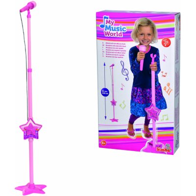 Simba MMW Růžový mikrofon se stojanem také pro MP3 – Sleviste.cz
