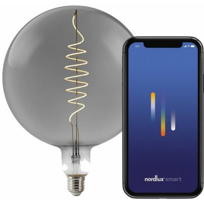 Nordlux LED globe Smart E27 4,7W 1.800K 100lm kouřová 2280032747 – Hledejceny.cz