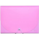 CONCORDE Desky na dokumenty s gumou A4, 7 kapes, pastel růžová – Zboží Mobilmania