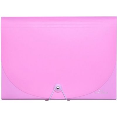 CONCORDE Desky na dokumenty s gumou A4, 7 kapes, pastel růžová – Zboží Mobilmania