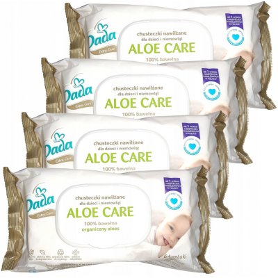 Vlhčené ubrousky Dada Aloe Care aloe 4 x 64 ks – Hledejceny.cz