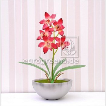 Umělá vínově červená Cymbidium orchidej 50 cm od 189 Kč - Heureka.cz