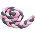 T-Tomi Pletený mantinel bílé + g šedá + růžová – Zboží Dáma T-Tomi Pletený mantinel bílé + g šedá + růžová – Zboží Dáma