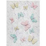 Dywany Łuszczów Bambino 1610 Butterflies cream Béžová – Zbozi.Blesk.cz