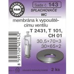 HARTMAN membrány vypouštěcích ventilů T2431, T101, CH01, WC, sada č.143 – Zboží Dáma