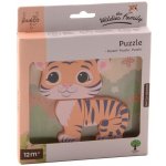 Jouéco the Wildies Family dřevěné mini puzzle Tiger – Zboží Dáma