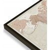 Nástěnné mapy Maps International Svět - nástěnná mapa Antique 136 x 84 cm Varianta: mapa v hliníkovém rámu, Provedení: černý rám