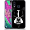 Pouzdro a kryt na mobilní telefon Samsung Pouzdro Head Case Samsung Galaxy A40 ILUSTROVANÝ BULDOČEK