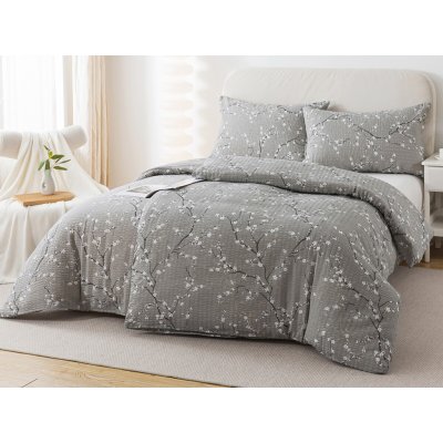 Xpose krep povlečení ALMIRA šedé 140x200 70x90 – Zboží Dáma