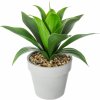 Květina Atmosphera Umělá rostlina ALOE VERA, 34 cm, bílý květináč