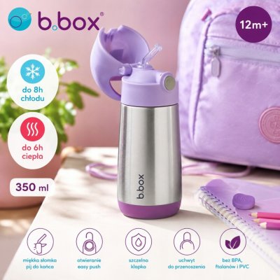 b.box termoska na pití s brčkem 350 ml sugar plum – Hledejceny.cz