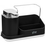 5five Simply Smart Dávkovač saponátu Utility, černá/s chromovými prvky, 300 ml – Zboží Mobilmania