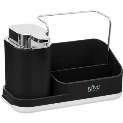 5five Simply Smart Dávkovač saponátu Utility, černá/s chromovými prvky, 300 ml – Zboží Mobilmania