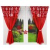 Záclona Vánoční SET 2 KUSY dekorační krátká záclona s tunýlkem a řasící páskou NATALY červená 2x145x160 cm MyBestHome