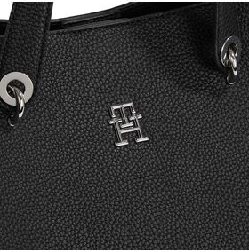 Tommy Hilfiger kabelka Th Emblem Satchel AW0AW15177 Černá