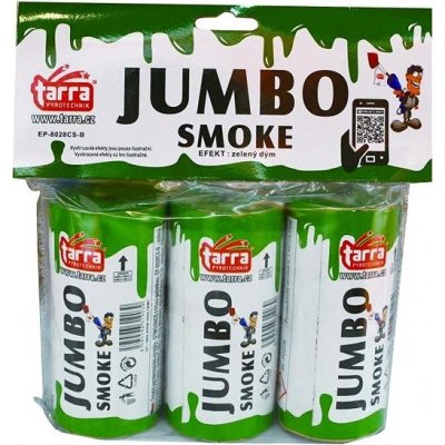 Dýmovnice Jumbo smoke Zelená 3 ks 16 3 trhací pojistka
