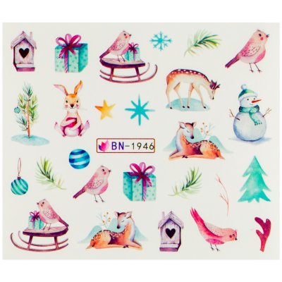 BIO nails Vodolepka BN 1946 zvířátka zima – Zboží Mobilmania