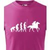 Dětské tričko dětské tričko Evoluce jezdkyně, Purpurová