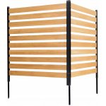 Dřevěný plot 110x98,2x108,5 cm se 2 panely – odolný a žáruvzdorný – Hledejceny.cz