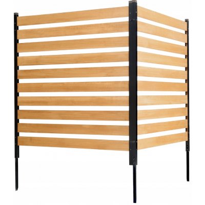 Dřevěný plot 110x98,2x108,5 cm se 2 panely – odolný a žáruvzdorný – Hledejceny.cz