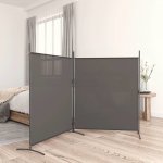 vidaXL 2dílný paraván antracitový 348 x 180 cm textil – Zboží Mobilmania