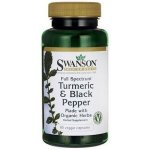 Swanson Turmeric & Black Pepper Kurkuma a černý pepř 60 rostlinných kapslí – Hledejceny.cz