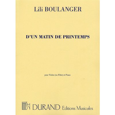 Editions Durand Noty pro flétny D'Un Matin De Printemps – Hledejceny.cz