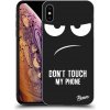 Pouzdro a kryt na mobilní telefon Apple Pouzdro Picasee silikonové Apple iPhone XS Max - Don't Touch My Phone černé