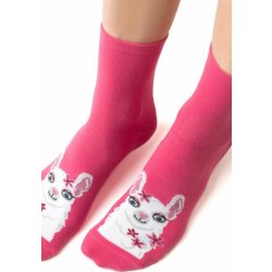 Dámské vzorované ponožky 099 Růžová