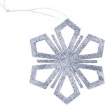 DECOLED Vánoční ozdoba vločka II, pr. 15 cm, stříbrná, překližka, venkovní – Hledejceny.cz