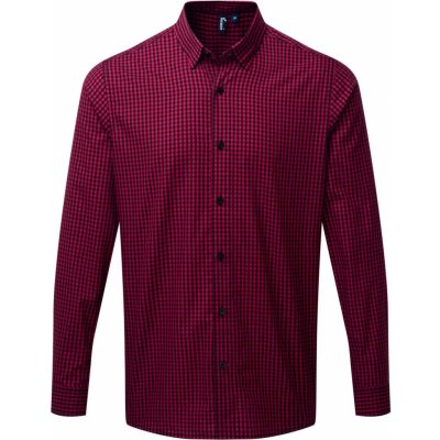 Maxton pánská károvaná košile černá červená – Zboží Mobilmania