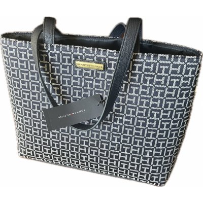 Tommy Hilfiger Větší kabelka Signature TH Logo Large Tote Shoulder bag dark blue – Hledejceny.cz
