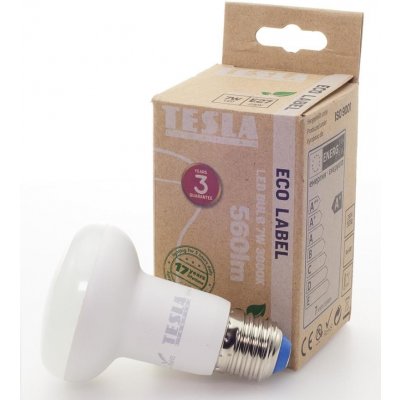 Tesla LED žárovka Reflektor R63 E27 7W 230V 560lm 20 000h 3000K Teplá bílá 180° CRIRA≥80 – Hledejceny.cz