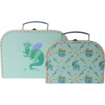 Bella Rose Dětský kufřík Drak – set 2 ks, zelená barva, papír – Zboží Dáma