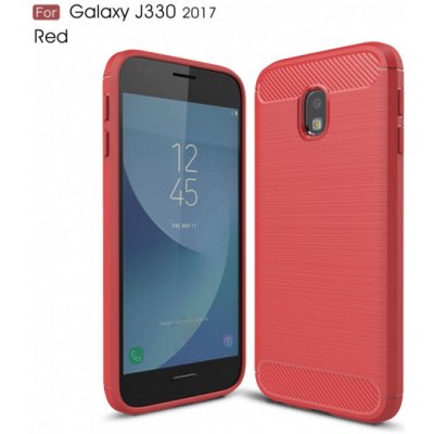 Pouzdro JustKing plastové s broušenou texturou Samsung Galaxy J3 2017 - červené