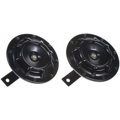 Diskový klakson (vysoký a nízký tón), černý, 120mm, 12V – Zboží Mobilmania