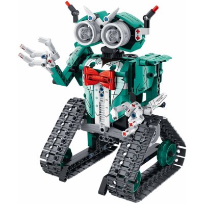 Teddies Skládací robot na baterie- zelený