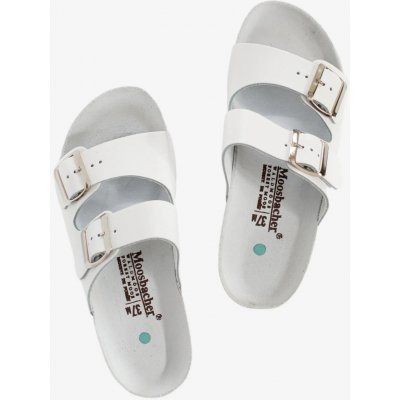 Moosbacher sandále zdravotní dámské dvoupáskové FARN bílé
