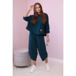Fashionweek italská pohodlná tepláková souprava K6171G mořská modrá – Zboží Mobilmania