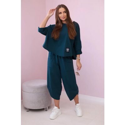 Fashionweek italská pohodlná tepláková souprava K6171G mořská modrá – Zboží Mobilmania