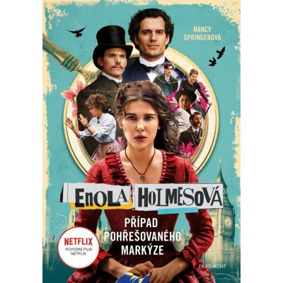 Enola Holmesová - Případ pohřešovaného markýze filmová obálka - Nancy Springerová