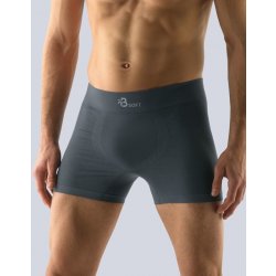 Gina boxerky s delší nohavičkou bezešvé jednobarevné Bamboo Soft 54006P tm. šedé