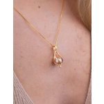 Pan Perla Stříbrný náhrdelník ve tvaru srdce s perlou 91/STR7 Zlatá – Sleviste.cz