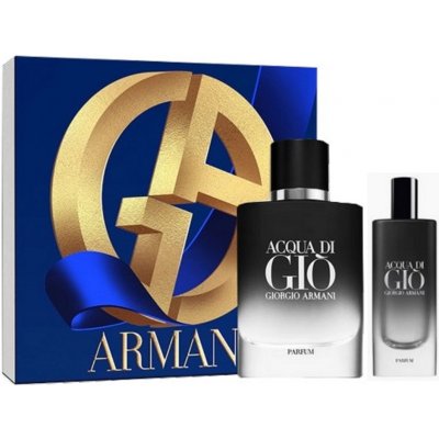 Giorgio Armani Acqua di Gio Parfum parfém plnitelný flakon 75 ml + parfém 15 ml, dárková sada pro muže – Zbozi.Blesk.cz