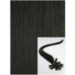 Vlasy na keratin, 60 cm 0,7g/pr., 50 pramenů ČERNÉ – Sleviste.cz