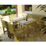 B&D Burchex Zahradní nábytek dřevěný set Cortina – Zboží Dáma