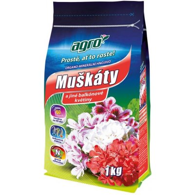 Agro Organo - minerální hnojivo pro MUŠKÁTY a balkónové rostliny 1 kg – Zbozi.Blesk.cz