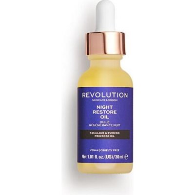 Hydratační sérum v oleji na noc Skincare Night Restore Oil (Squalana And Evening Primrose Oil) 30 ml Revolution Skincare