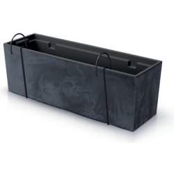 PROSPERPLAST Závěsný truhlík - URBI CASE W Beton Effect 58x18 cm, antracit