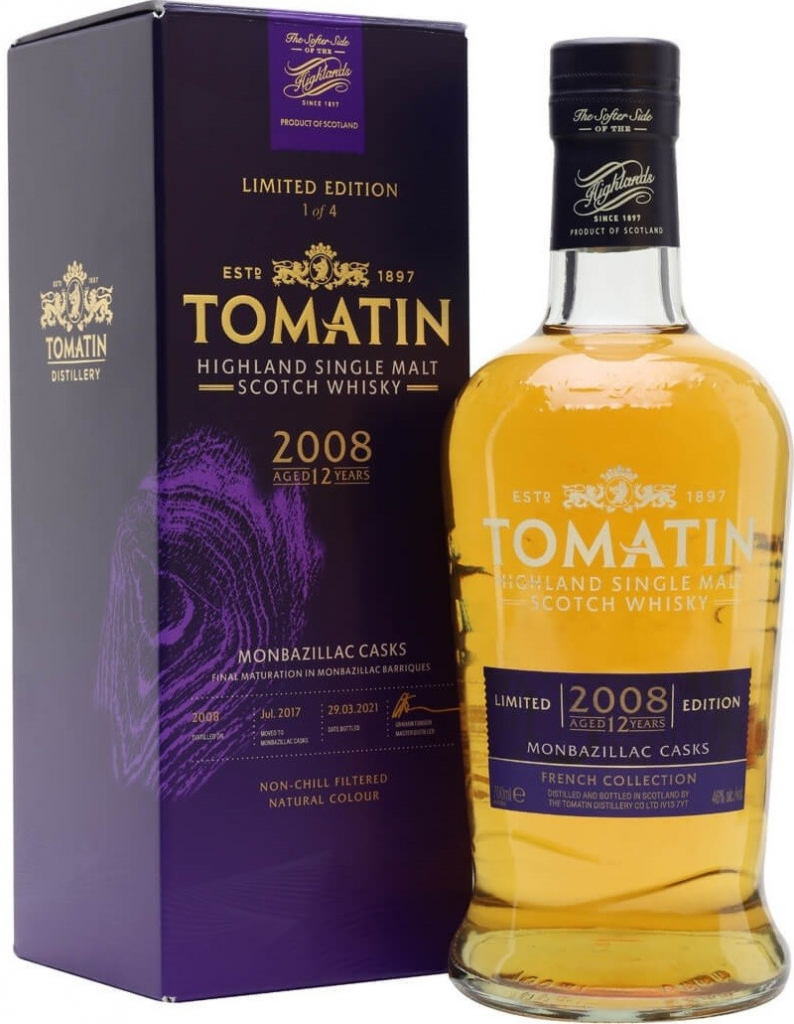 Tomatin 2008 12y Monbazillac Casks French Collection 46% 0,7 l (karton)